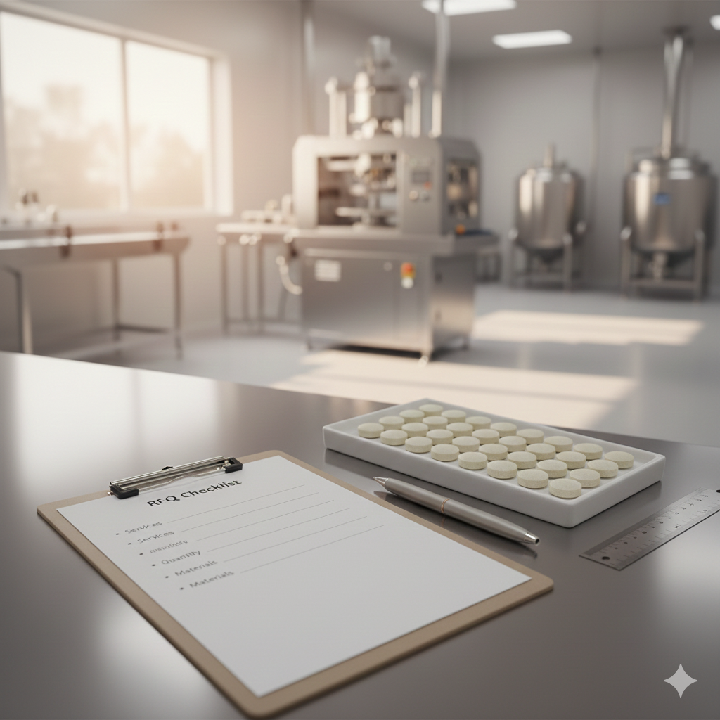 RFQ checklist for tablet manufacturing quote